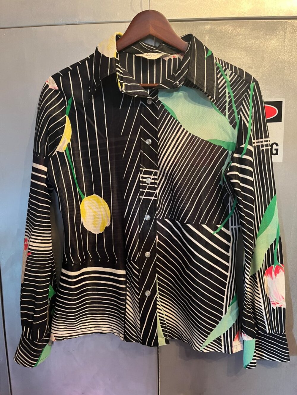Totally 80s New Wave Sci Fi Blouse - Vintage Judy Bond